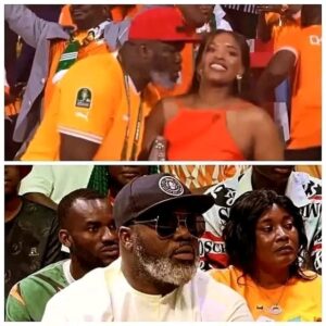 AFCON: Viral Ivorian man seen asking number from a lady finally apologize to wife and kids