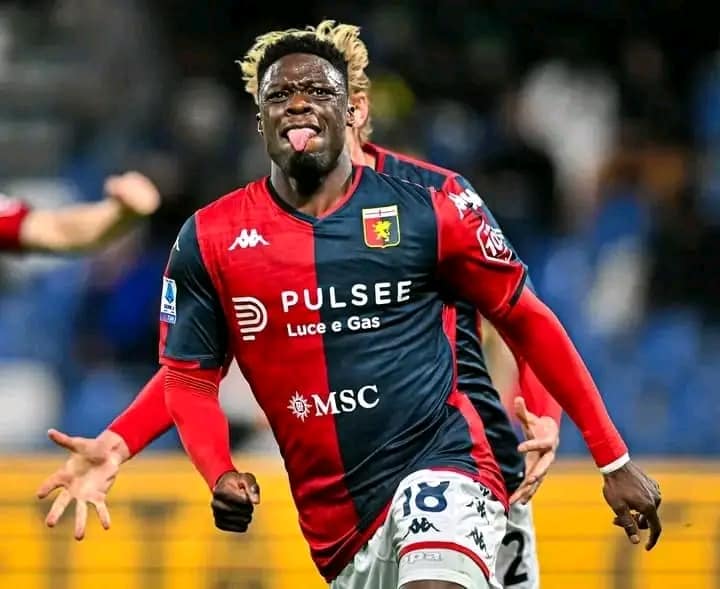 Caleb Ekuban scores for Genoa as they secured 2-1 home win over Leece in Serie A